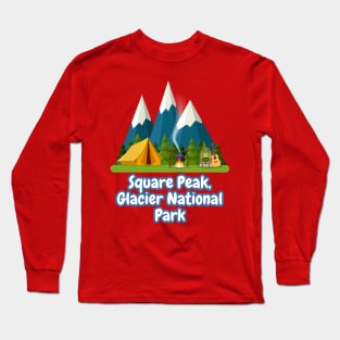 Square Peak, Glacier National Park Long Sleeve T-Shirt